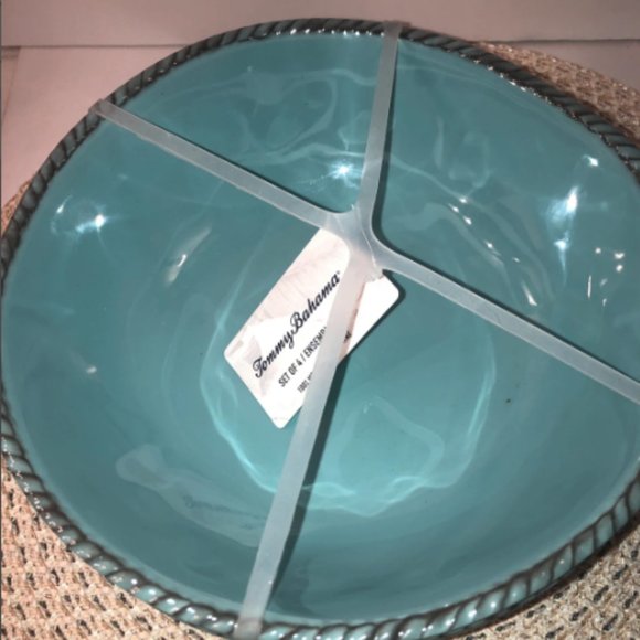 Tommy Bahama Kitchen Nwt Tommy Bahamas Turquoise Melamine Bowls Set